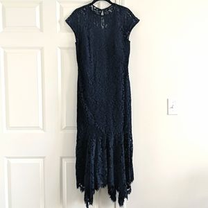 Banana Republic Lace Trumpet Midi Dress